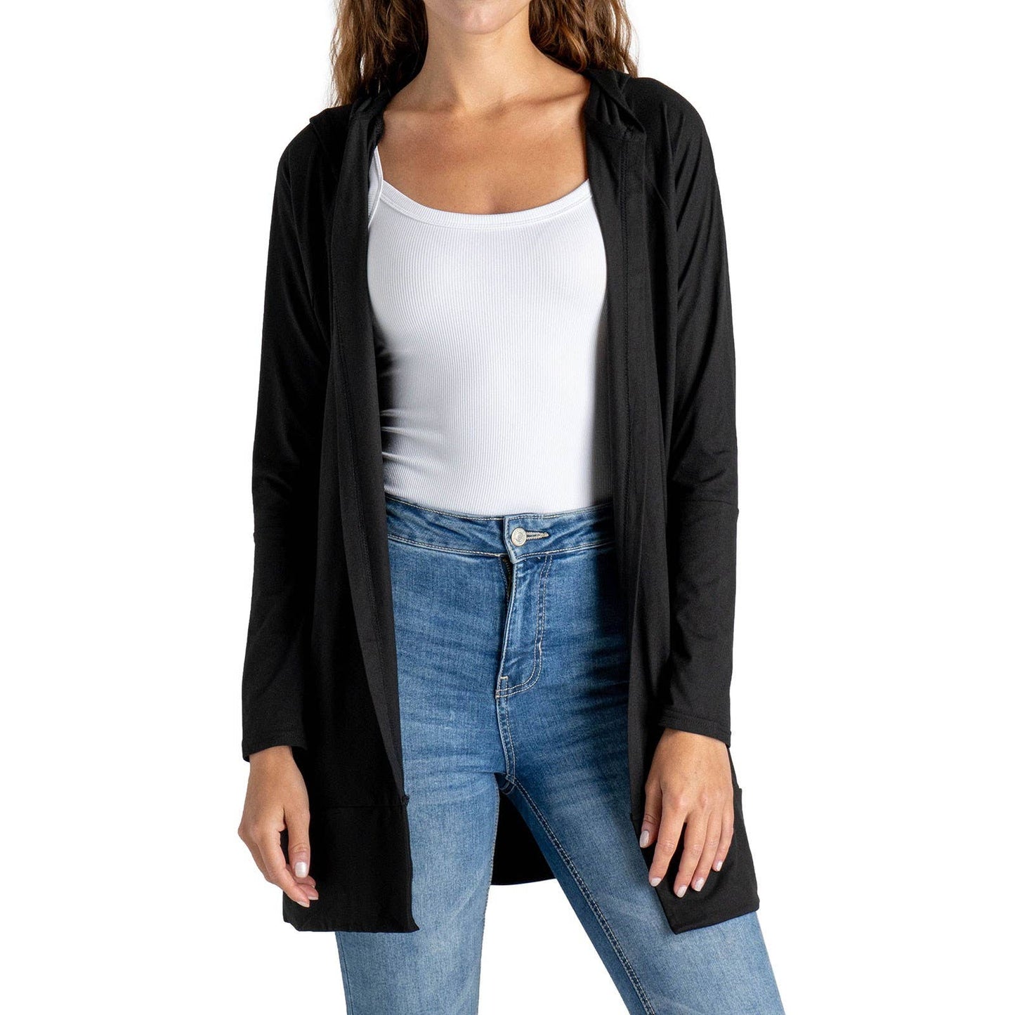 FITKICKS Everywear Cardigan Open Stock: Black / Large/XL