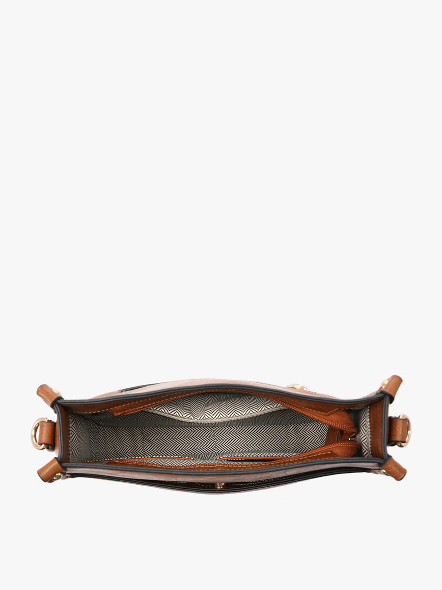 Chloe Diamond Crossbody with Guitar Strap | M1977DIA : Taupe