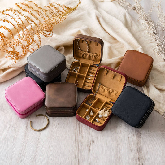 Jewelry Box Case, PU Leather: Rawhide