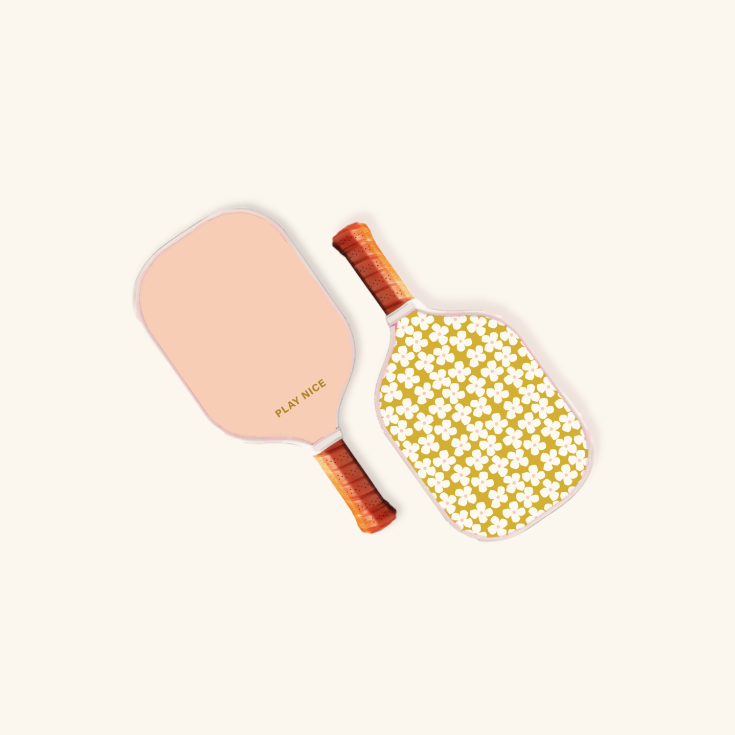 Cute Adult Pickle Ball Paddle - pickleball gifts, floral