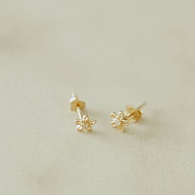 Flower Mini Studs: Gold