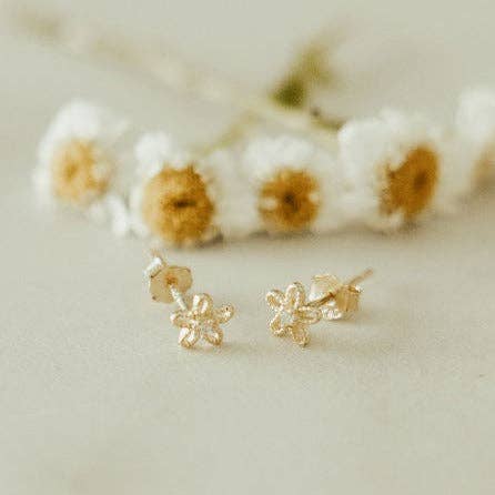Flower Mini Studs: Gold