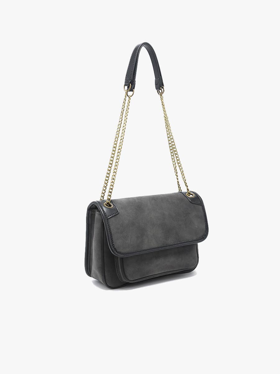 M2732 Nola Convertible Suede Crossbody Bag: Espresso