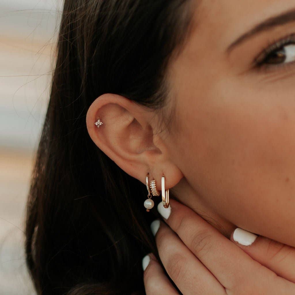 Avery Gold Hoops: Silver