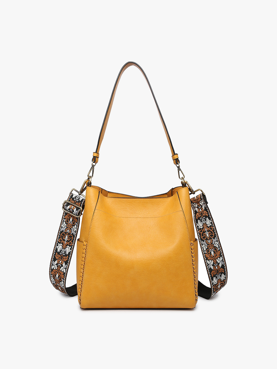 Penny 2-in-1 Bucket Bag w/ Guitar Strap | M2070 : Grey