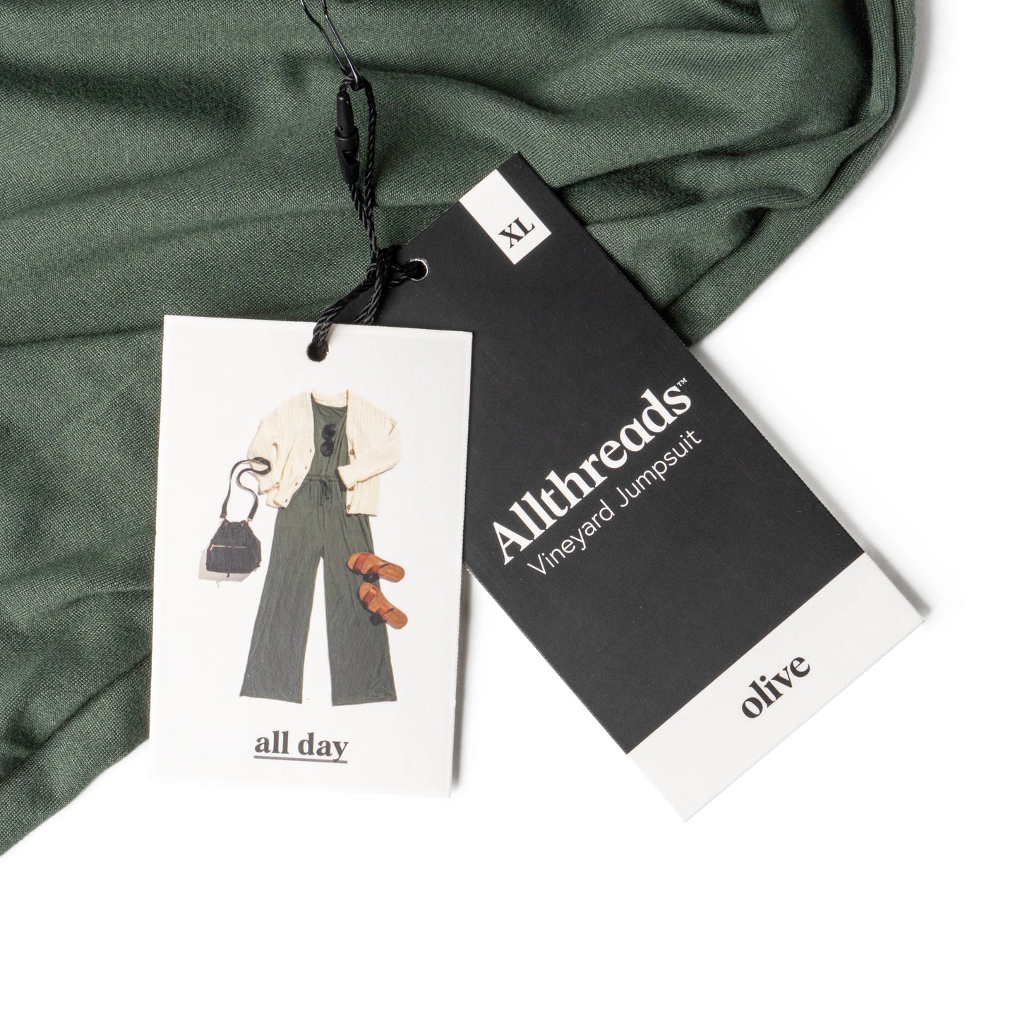 Allthreads™ Vineyard Jumpsuit Open Stock: Olive / Large