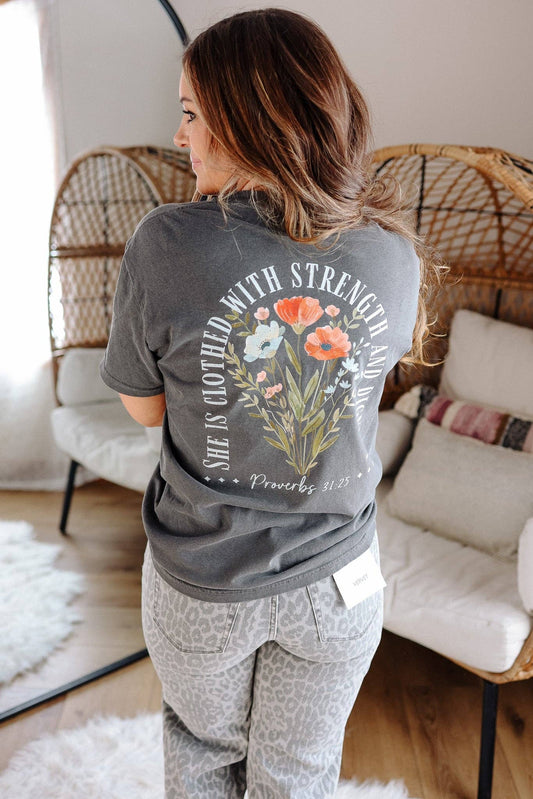 Strength & Dignity Graphic Tee - Pepper