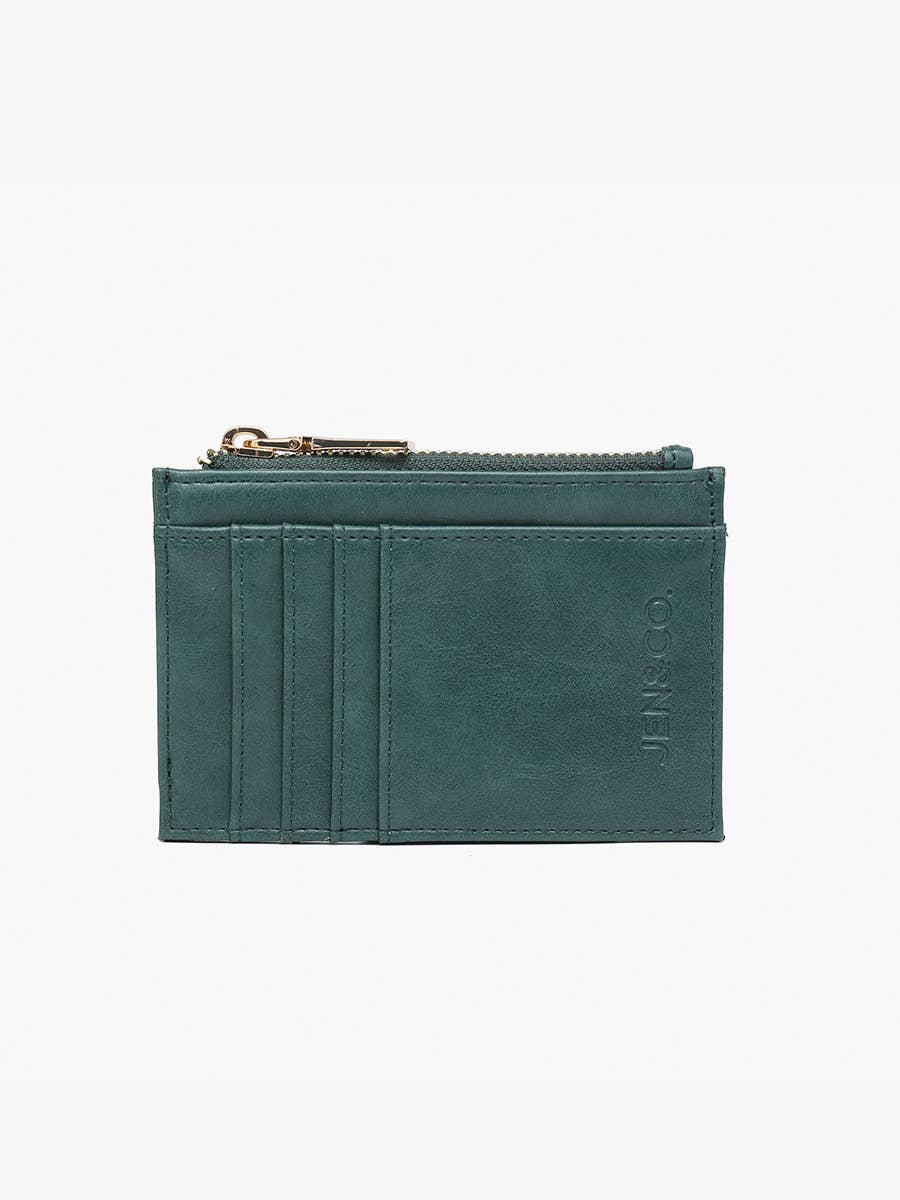 WL1991 Sia Printed Card Holder Wallet: Forest Green