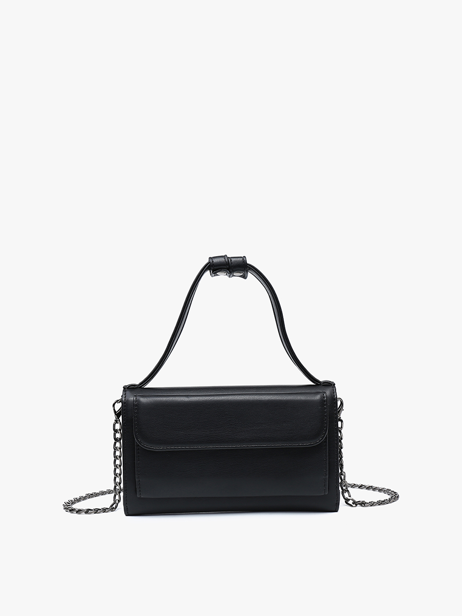 Honey Rectangular Crossbody Bag – Chain Strap | M2434 : Black