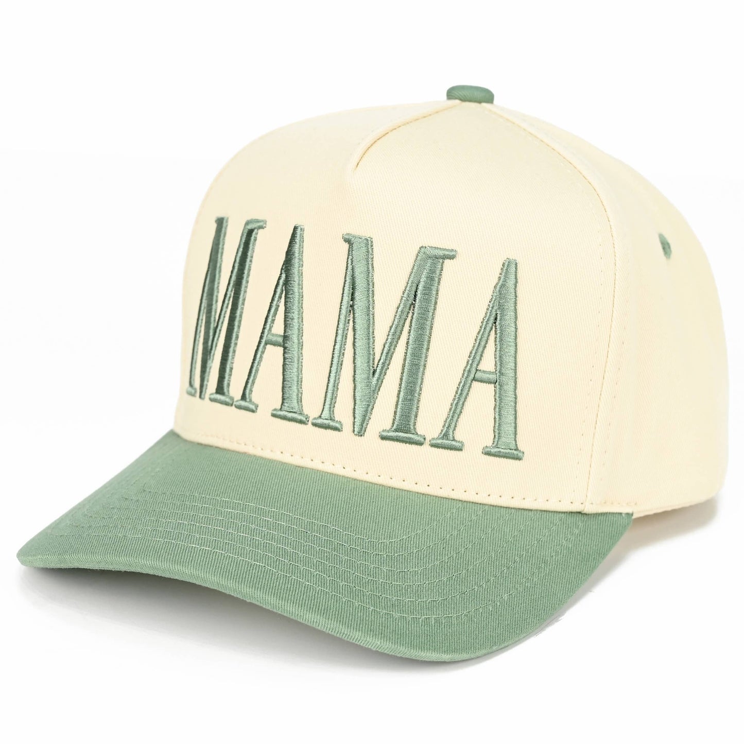 C.C MAMA Letter embroidered Snapback Trucker Hat: Light Pink