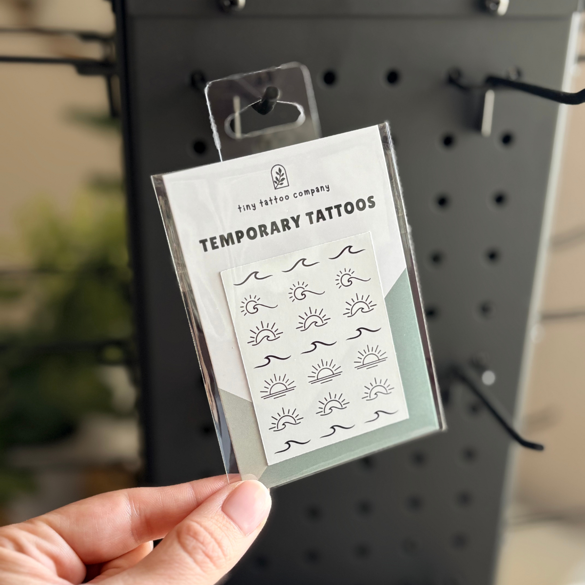 Mini Sun & Waves Temporary Tattoo Pack ☀️: With Hanging Tab