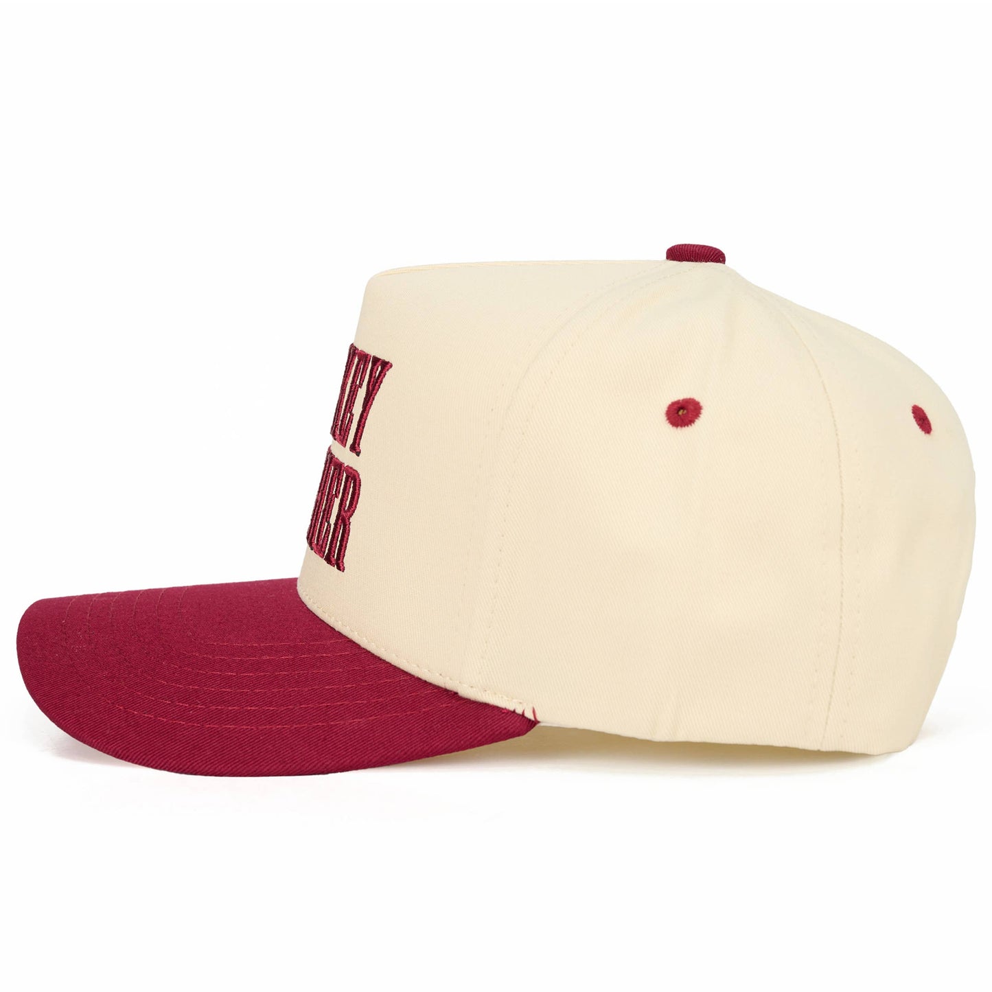 C.C WHISKEY WEATHER Embroidered Letter Two Tone Trucker Hat: Brown