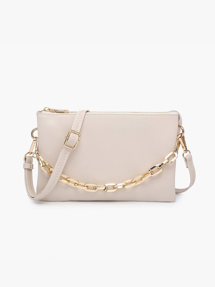 Izzy Textured Crossbody w/ Guitar Strap | M2056TXT : Off White