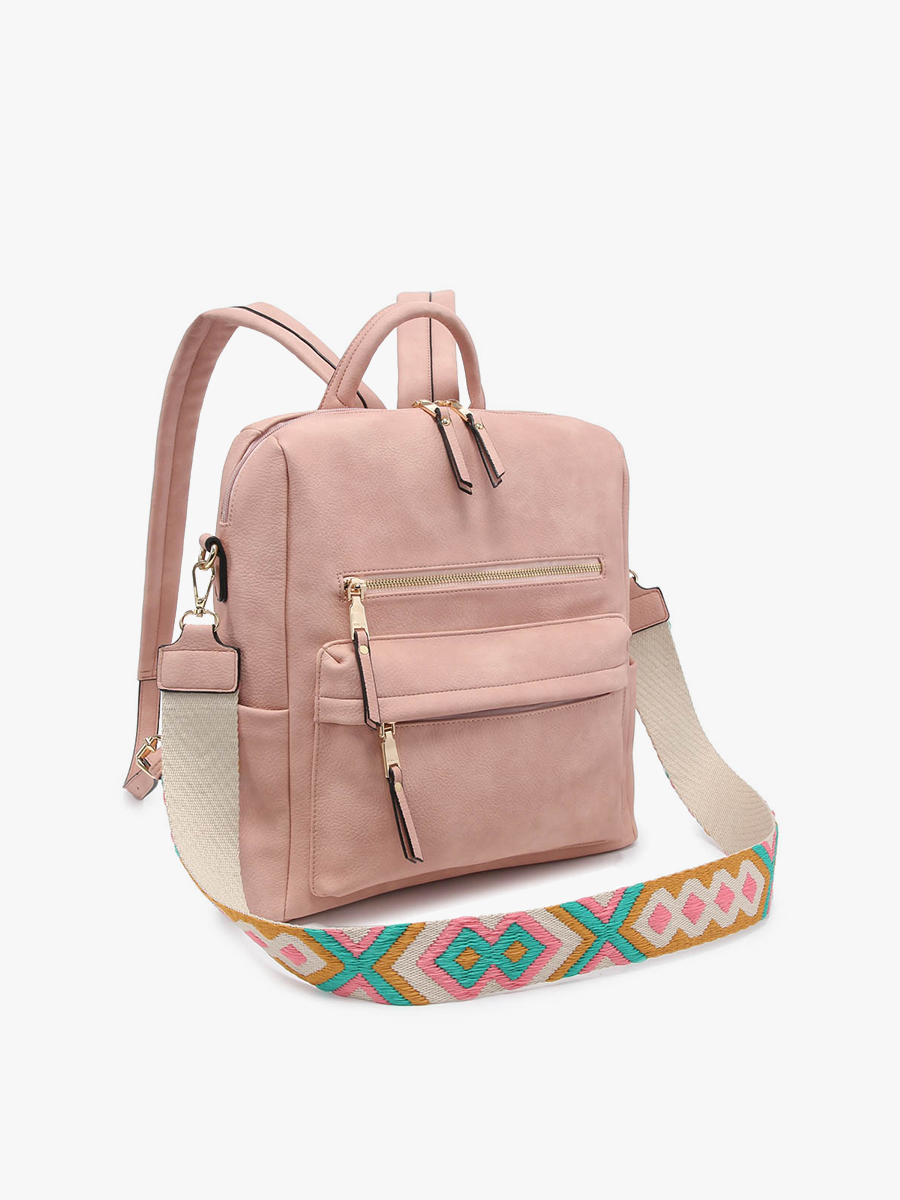 BP1993 Amelia Convertible Backpack w/ Guitar Strap: Coffee
