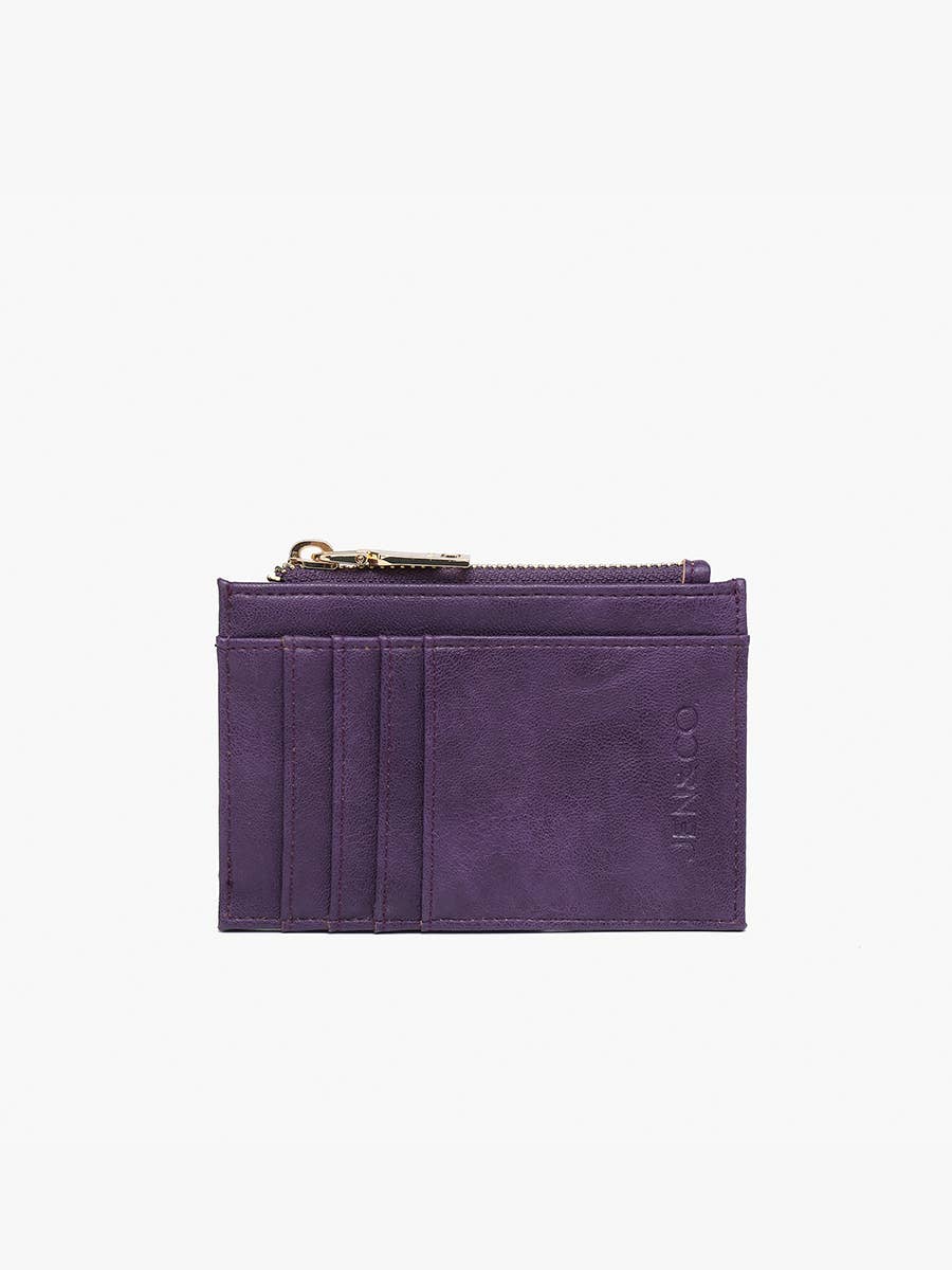 WL1991 Sia Printed Card Holder Wallet: Black