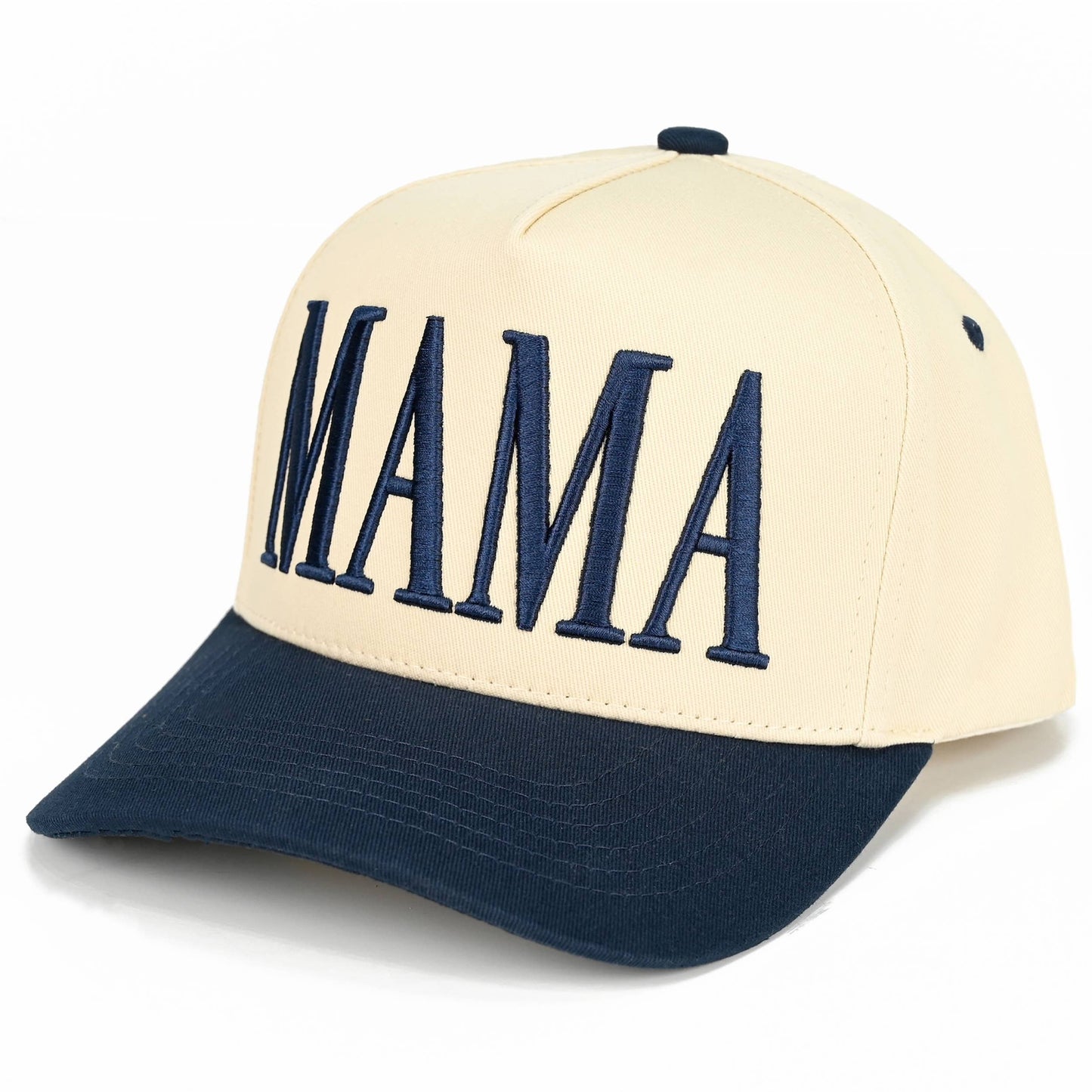 C.C MAMA Letter embroidered Snapback Trucker Hat: Black