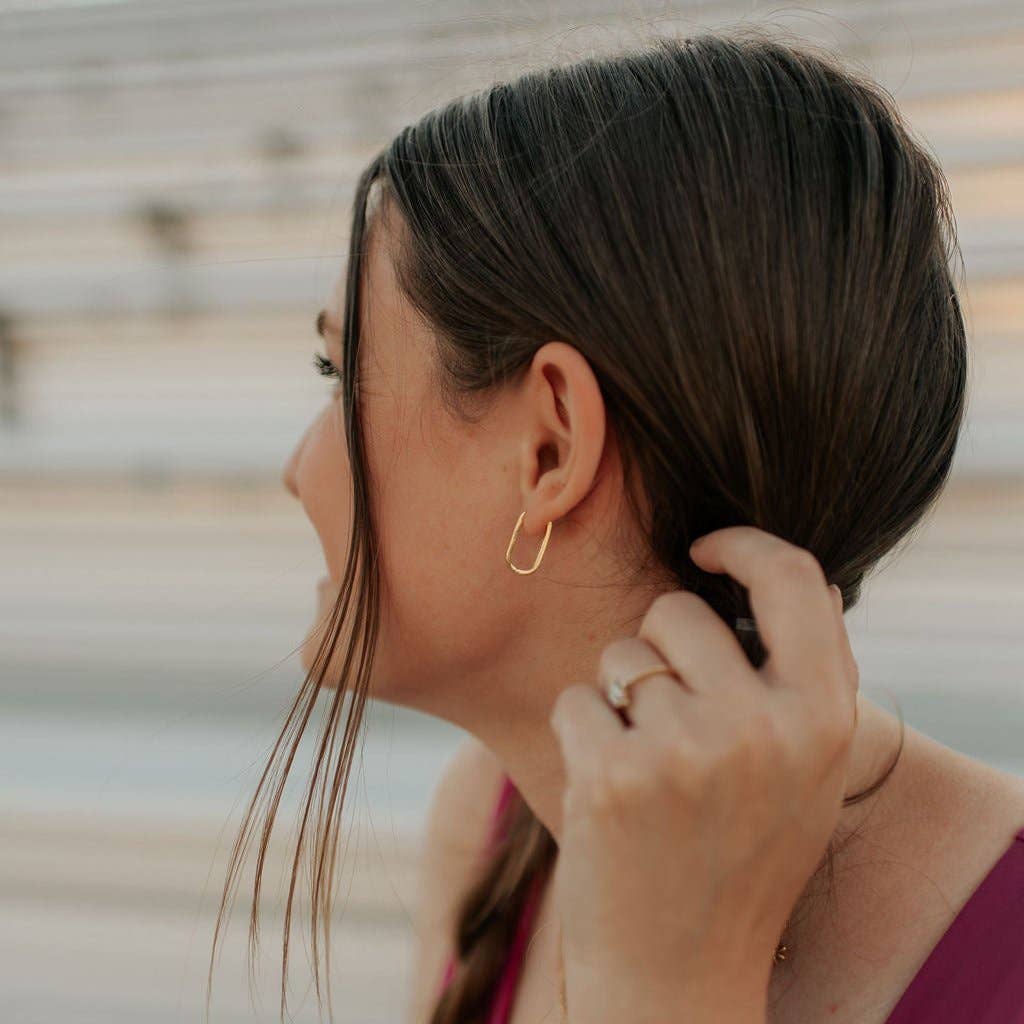 Avery Gold Hoops: Silver