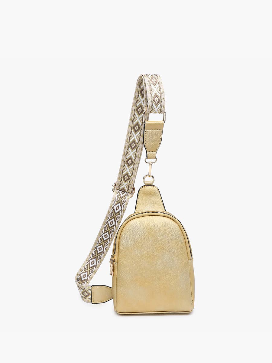 M2436 Ellen Sling Bag w/ Removable Guitar Strap: Gunmetal