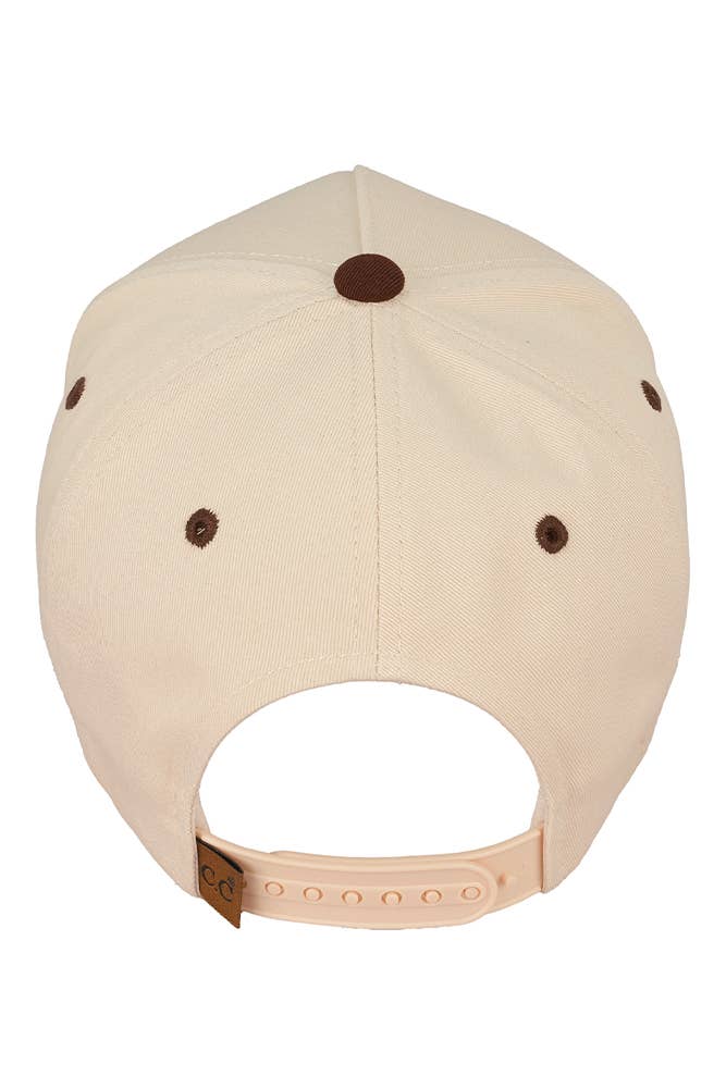 C.C RUNNING ON COFFEE AND GOOD VIBES Trucker Cap: Brown