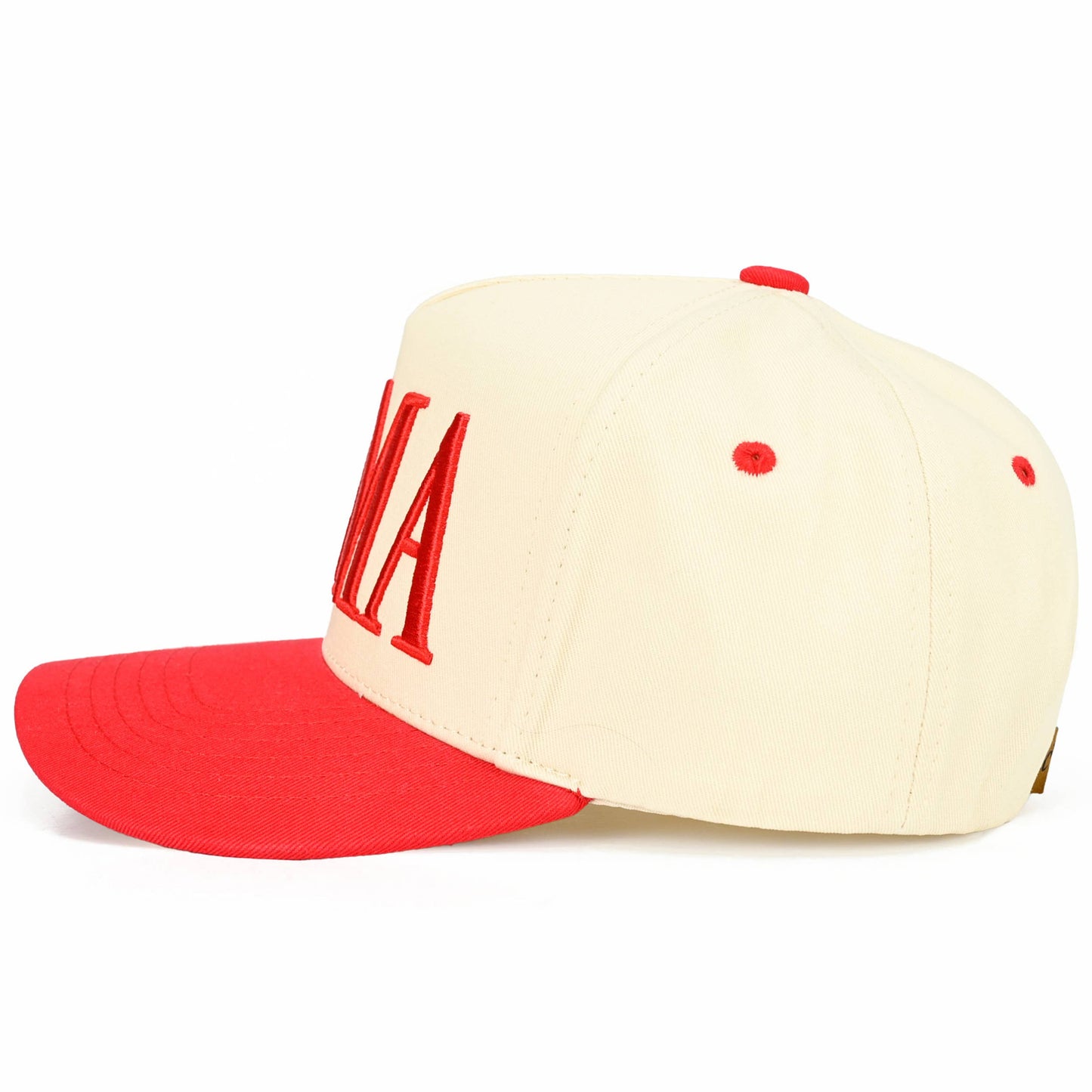 C.C MAMA Letter embroidered Snapback Trucker Hat: Light Pink