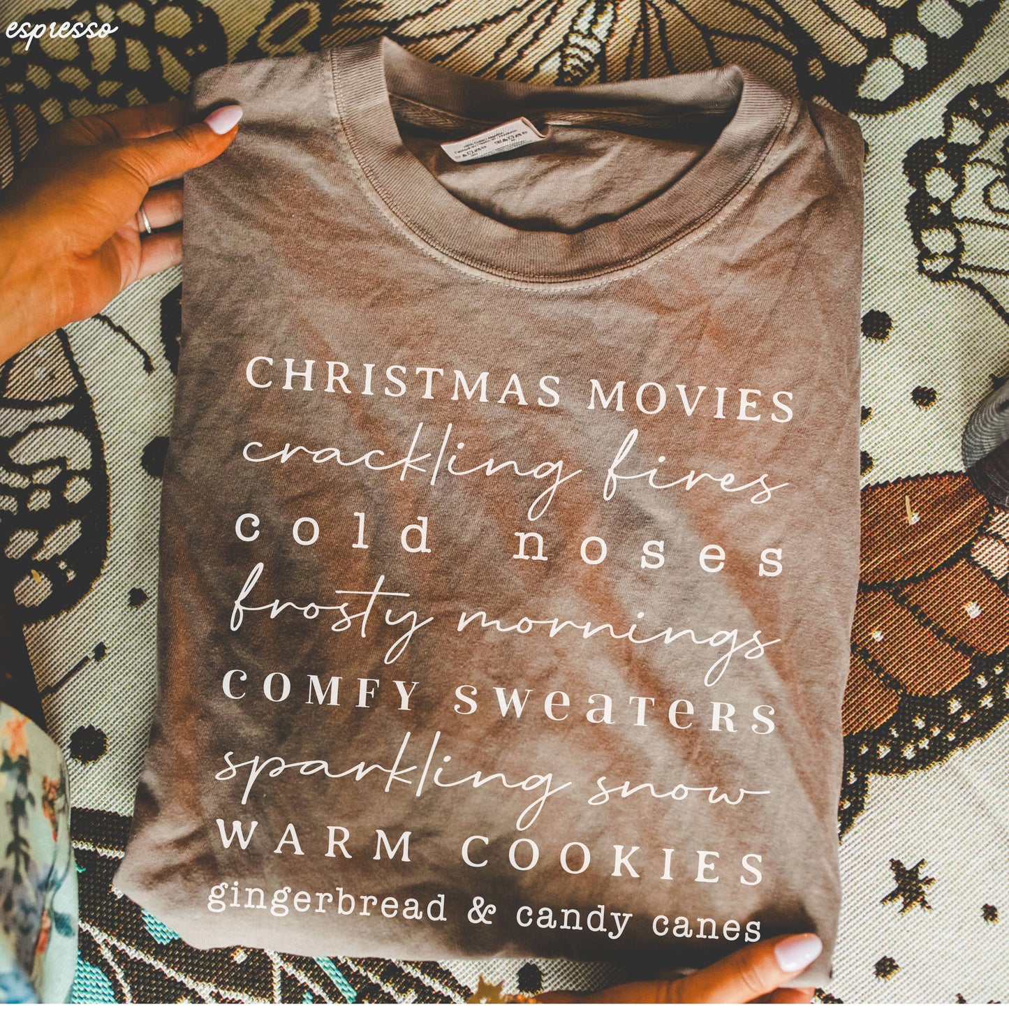 Winter List Tee *7 Colors (S-3X): L / Crimson