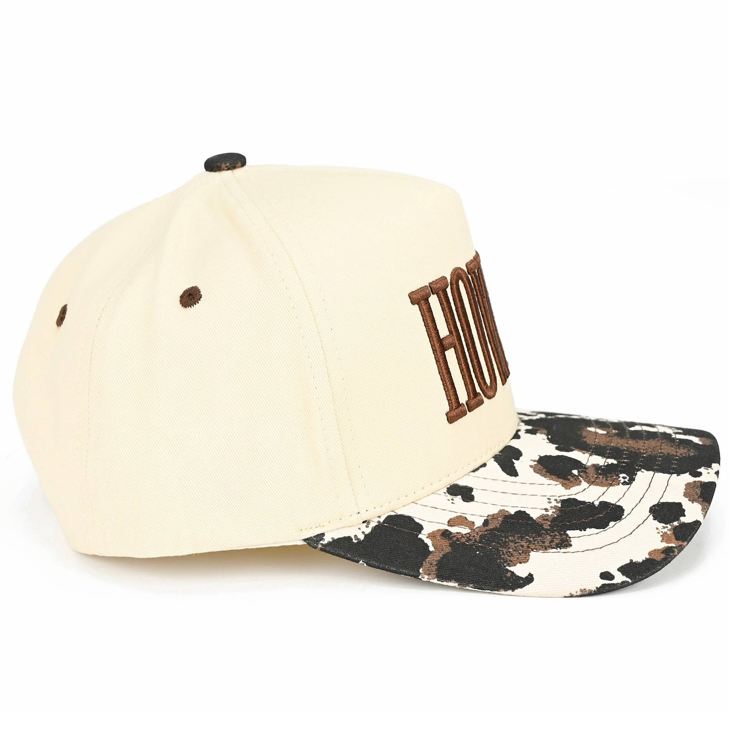 C.C HOWDY Embroidered Letter with Cow Print Trucker Hat