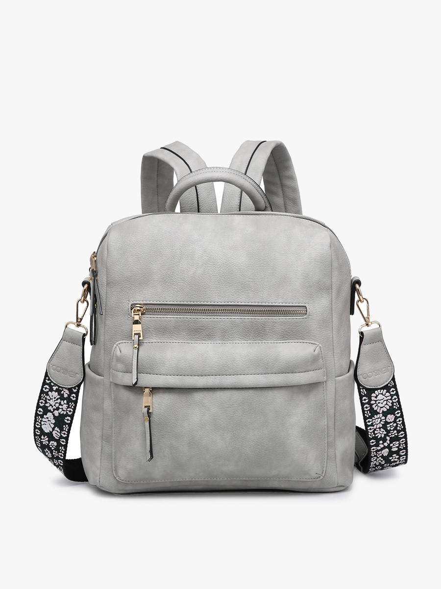 BP1993 Amelia Convertible Backpack w/ Guitar Strap: Coffee