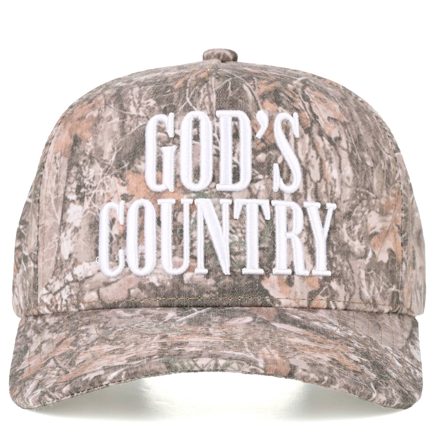 C.C GOD'S COUNTRY Letter on Two Tone Trucker Hat: DKM