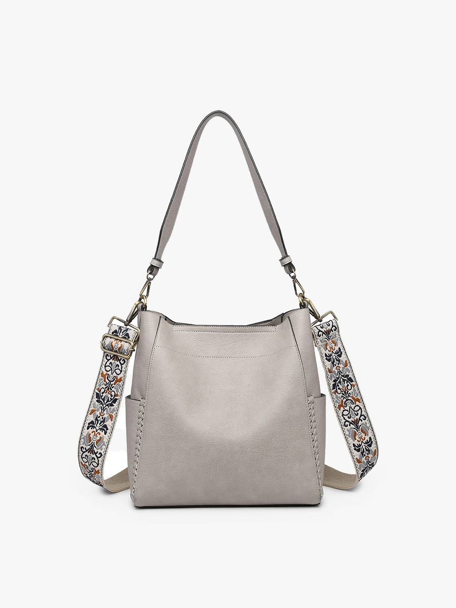 Penny 2-in-1 Bucket Bag w/ Guitar Strap | M2070 : Grey