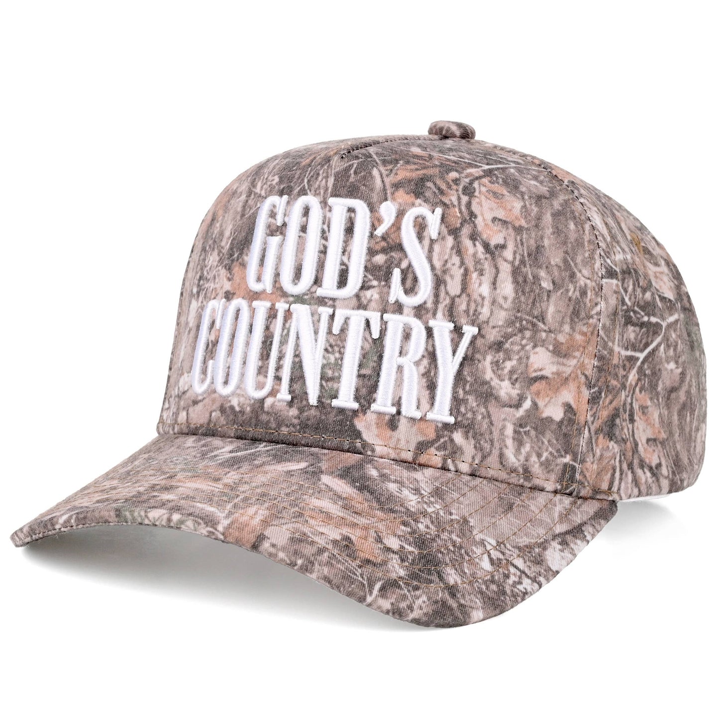C.C GOD'S COUNTRY Letter on Two Tone Trucker Hat: DKM