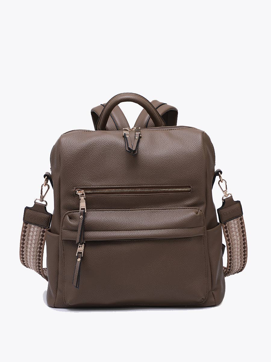 BP1993 Amelia Convertible Backpack w/ Guitar Strap: Coffee