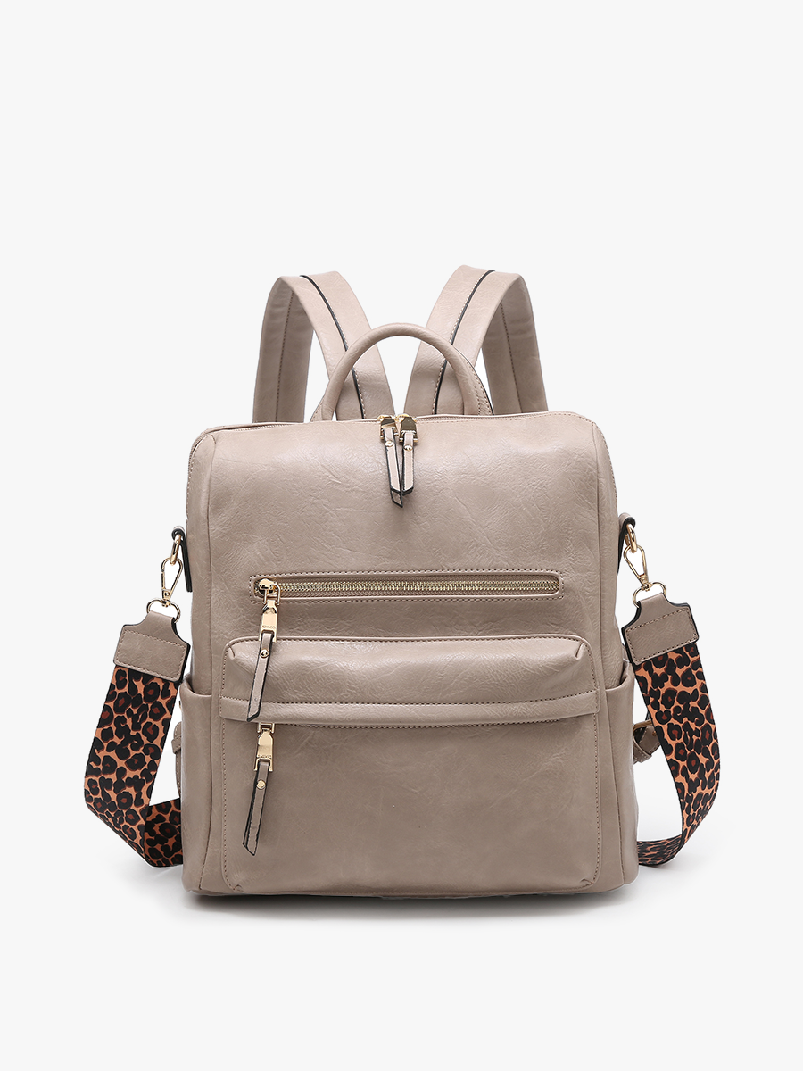 BP1993 Amelia Convertible Backpack w/ Guitar Strap: Coffee