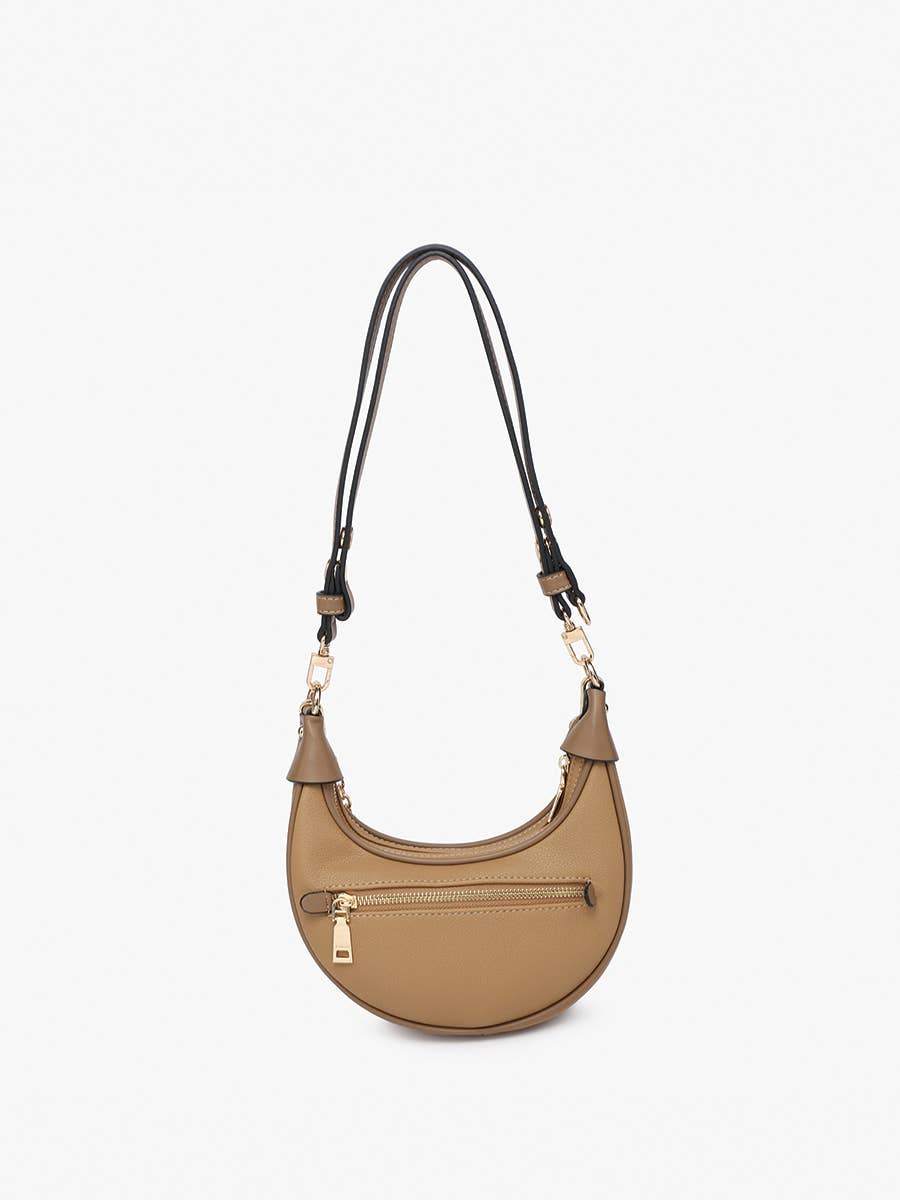 Zora Moon Shoulder Bag w/ Chain | M2503 : Espresso