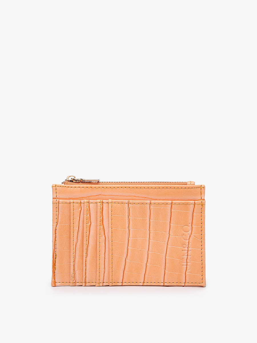 WL1991 Sia Printed Card Holder Wallet: Brown