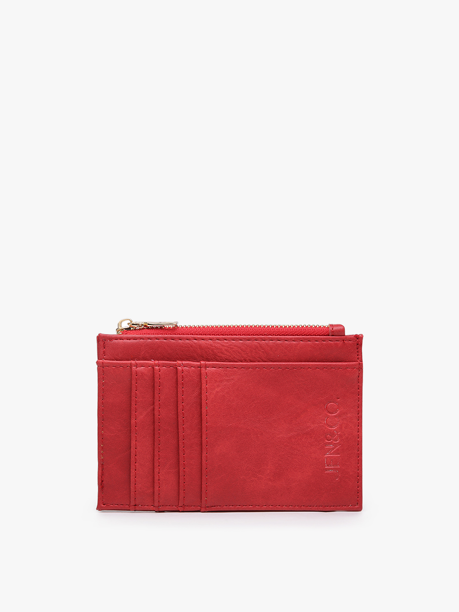 WL1991 Sia Printed Card Holder Wallet: Brown