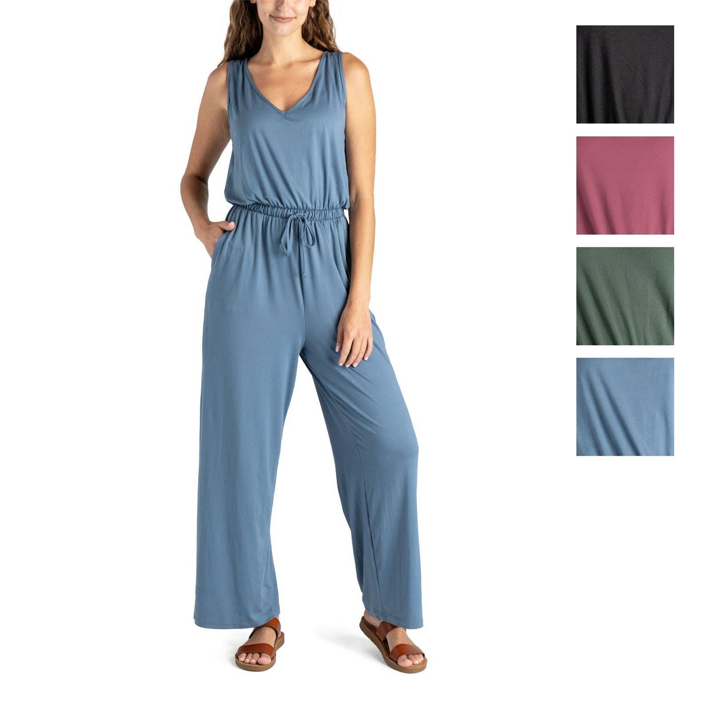 Allthreads™ Vineyard Jumpsuit Open Stock: Olive / Large