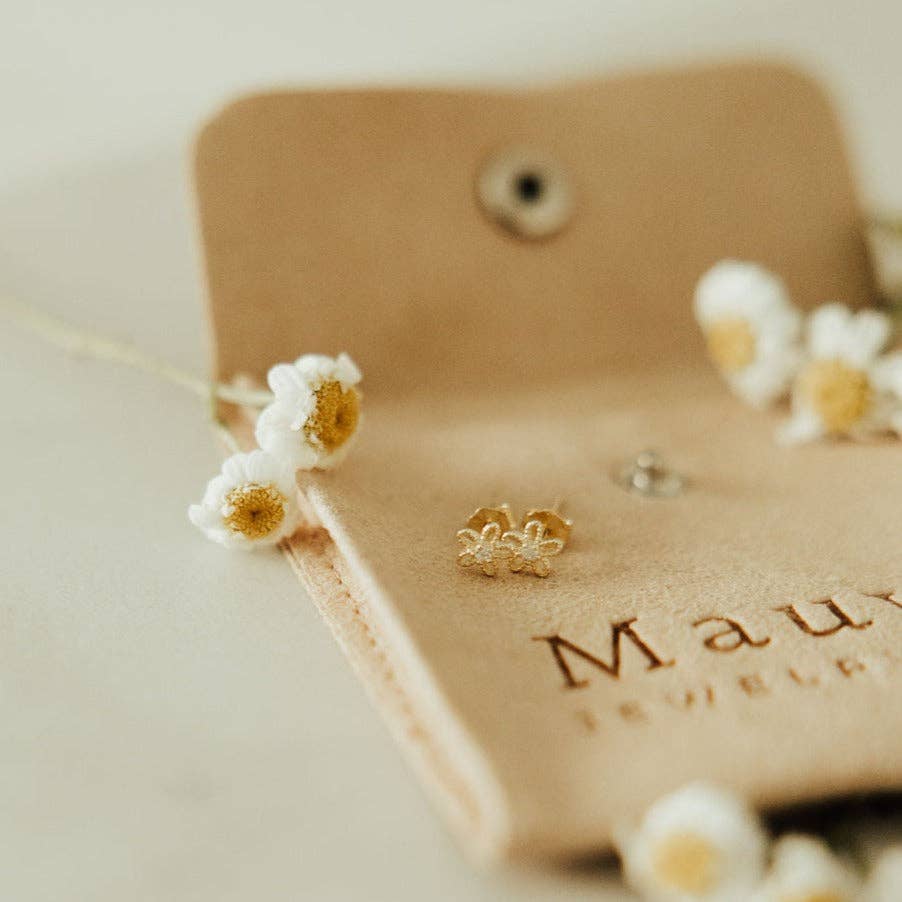 Flower Mini Studs: Gold