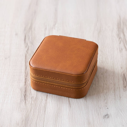 Jewelry Box Case, PU Leather: Rawhide