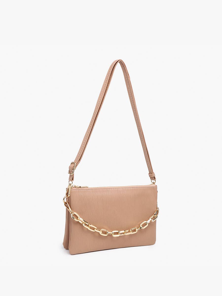 Izzy Textured Crossbody w/ Guitar Strap | M2056TXT : Off White
