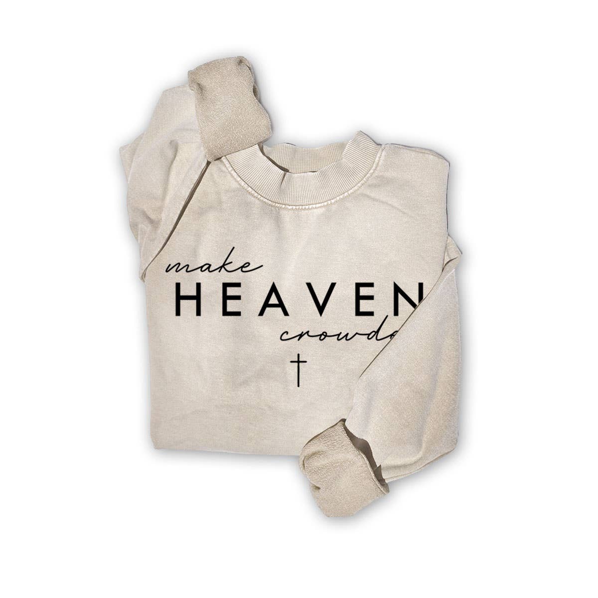 MAKE HEAVEN MINERAL GRAPHIC SWEATSHIRTS: Mineral Taupe / S-M-L-XL(1-2-2-1)
