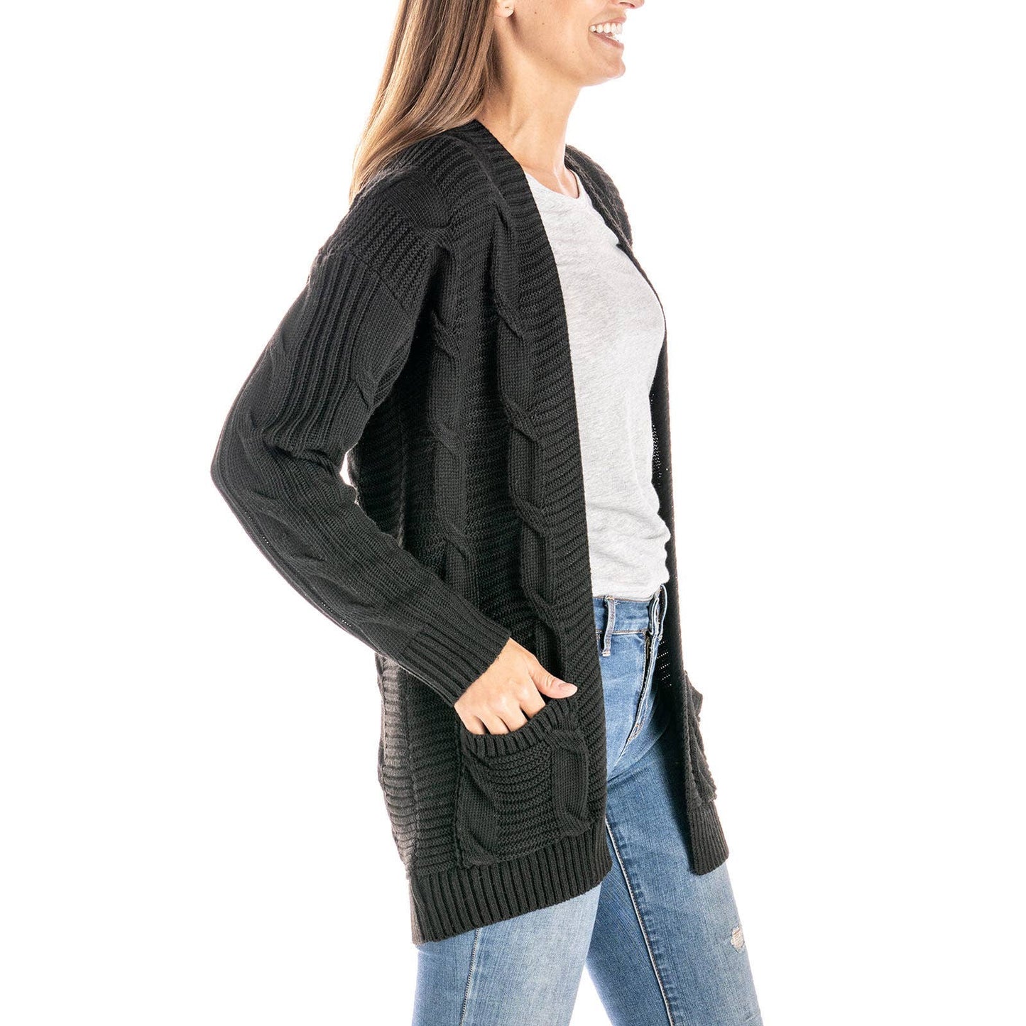 Allthreads Aspen Cardigan Open Stock: Black / Large