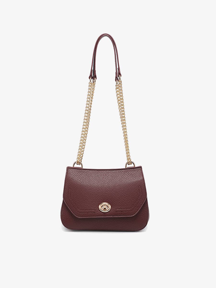 Lottie Twist Lock Crossbody Bag – Chain Strap | M2767 : Brown