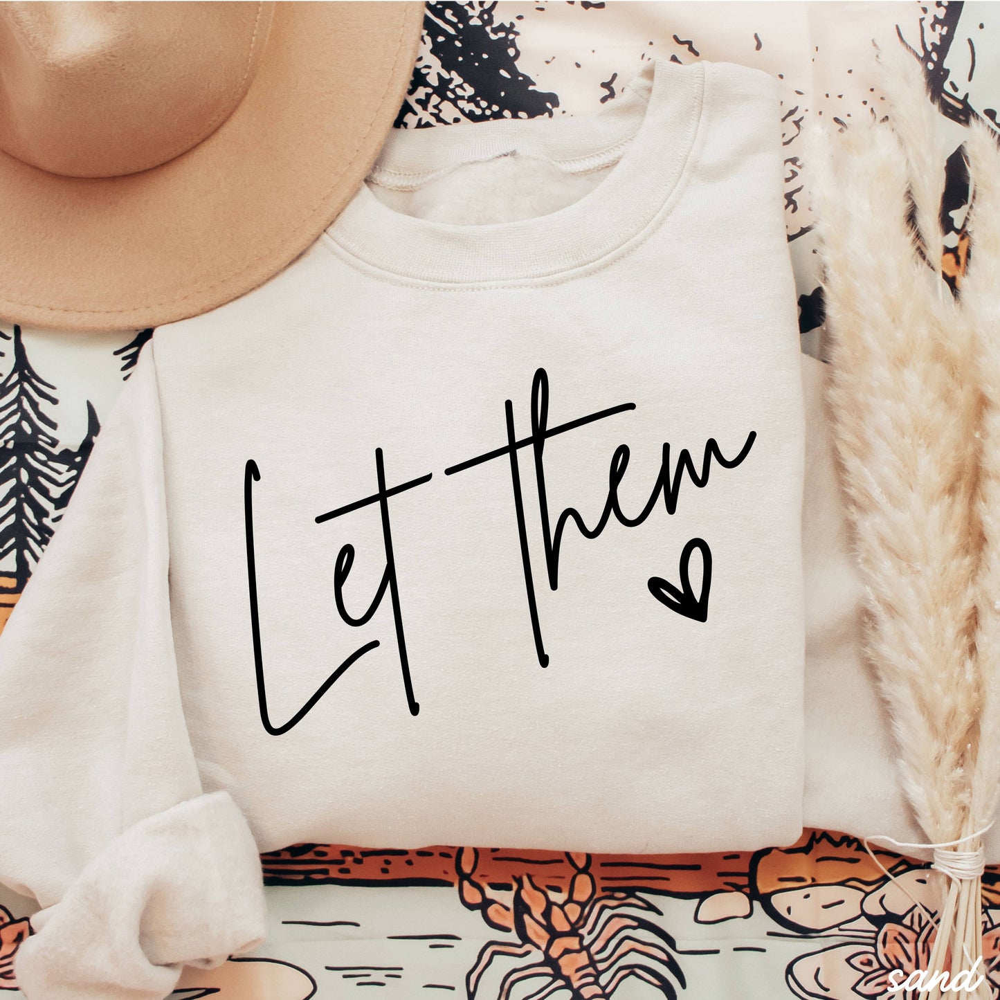 Let Them Sweatshirt *9 Colors (S-3X): Large / Heather Green