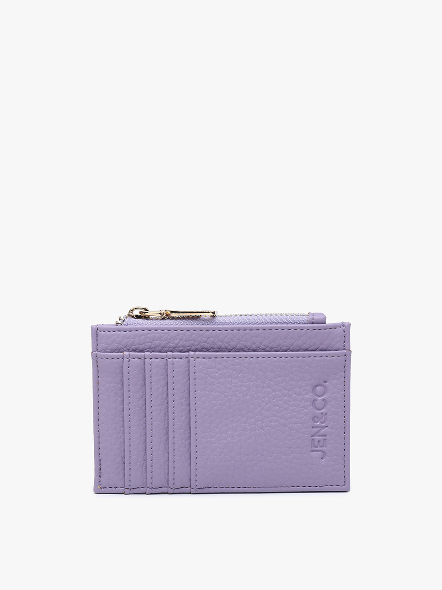 WL1991 Sia Printed Card Holder Wallet: Cow-White