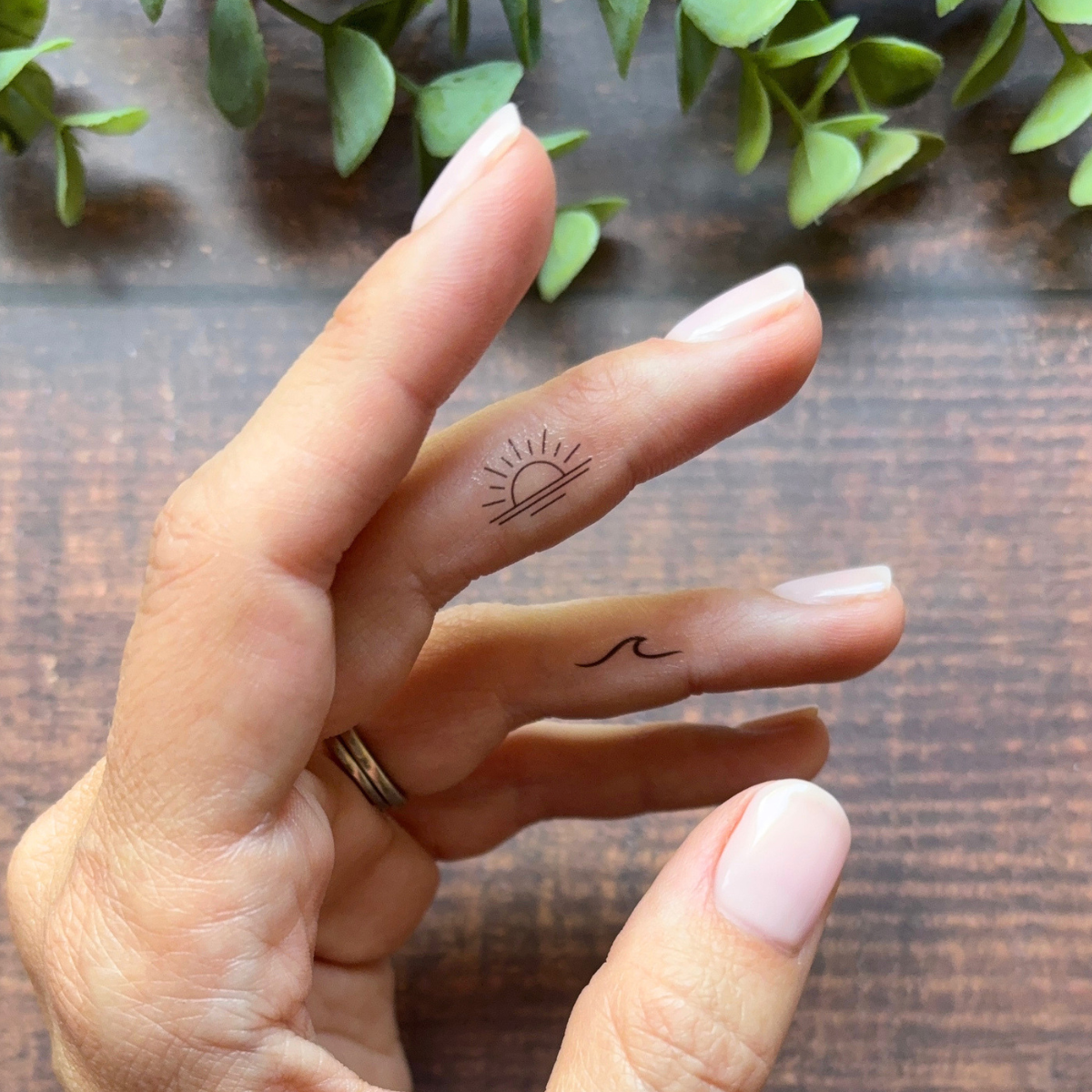 Mini Sun & Waves Temporary Tattoo Pack ☀️: With Hanging Tab