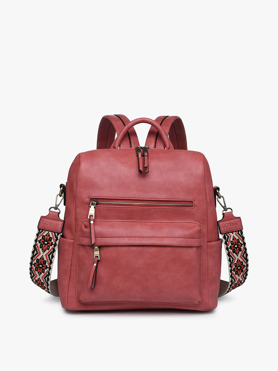 BP1993 Amelia Convertible Backpack w/ Guitar Strap: Coffee