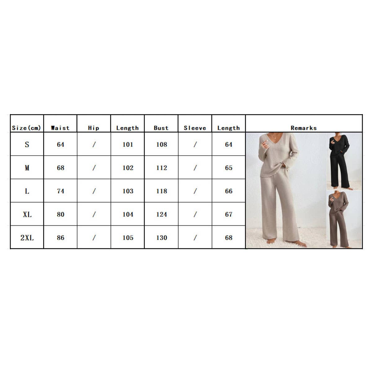 V-NECK LOOSE CASUAL PIT STRIP LONG SLEEVE SUIT: APRICOT / (M) 1