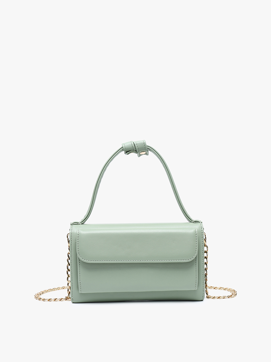 Honey Rectangular Crossbody Bag – Chain Strap | M2434 : Black