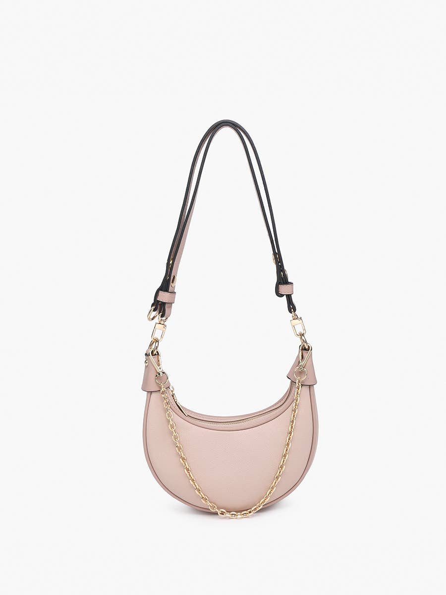 Zora Moon Shoulder Bag w/ Chain | M2503 : Espresso