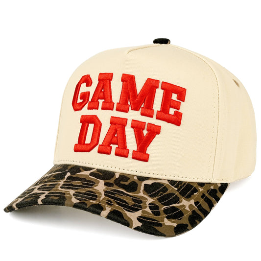 C.C GAME DAY Embroidered Cotton Baseball Cap: Leopard